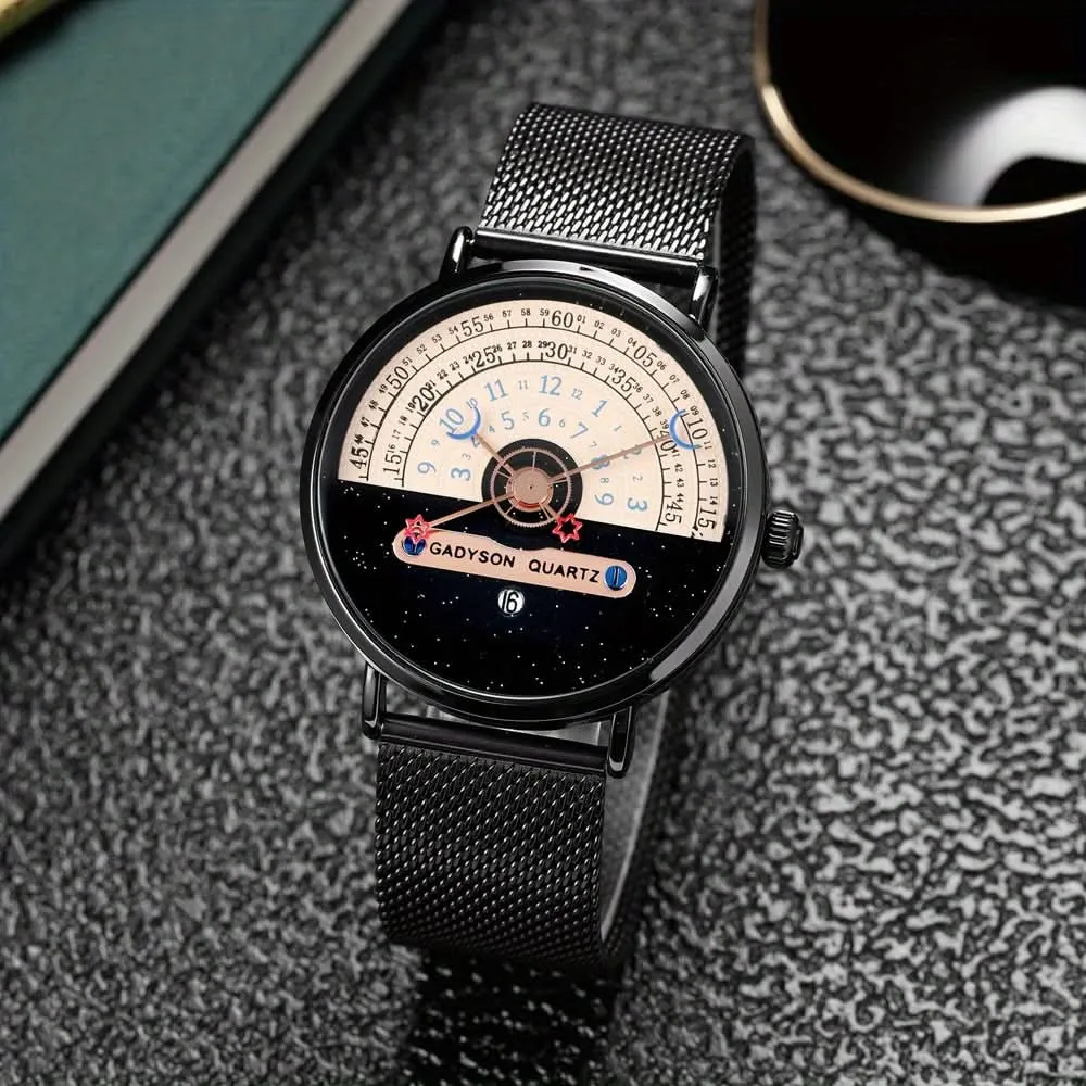 Men’s Stainless Steel Mesh Quartz Watch