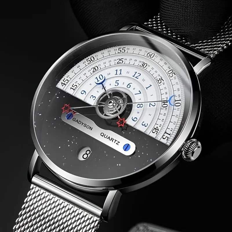 Men’s Stainless Steel Mesh Quartz Watch