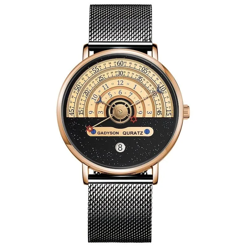 Men’s Stainless Steel Mesh Quartz Watch