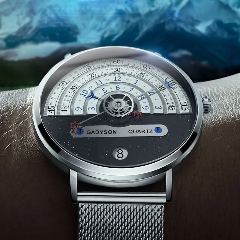 Men’s Stainless Steel Mesh Quartz Watch