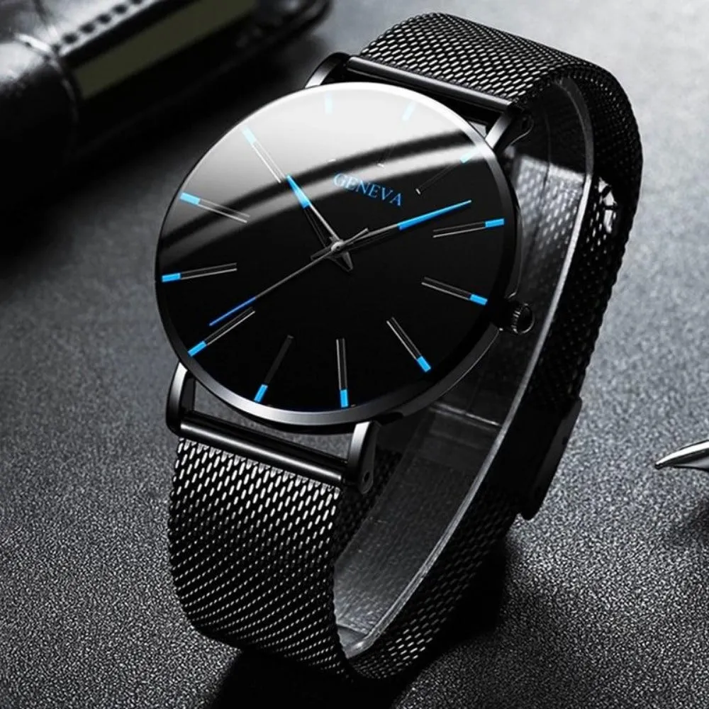 men's watches stainless mesh straps analog usa quartz wristwatch ✈️ free.shipping