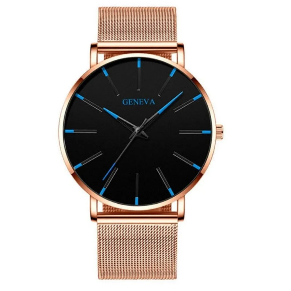 men's watches stainless mesh straps analog usa quartz wristwatch ✈️ free.shipping