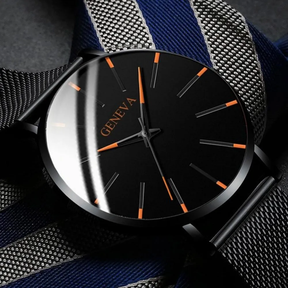 men's watches stainless mesh straps analog usa quartz wristwatch ✈️ free.shipping