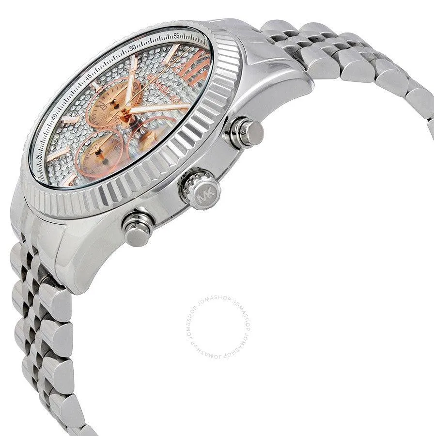 Michael Kors MK8515 Lexington Crystal Pave Dial Men Chronograph Watch