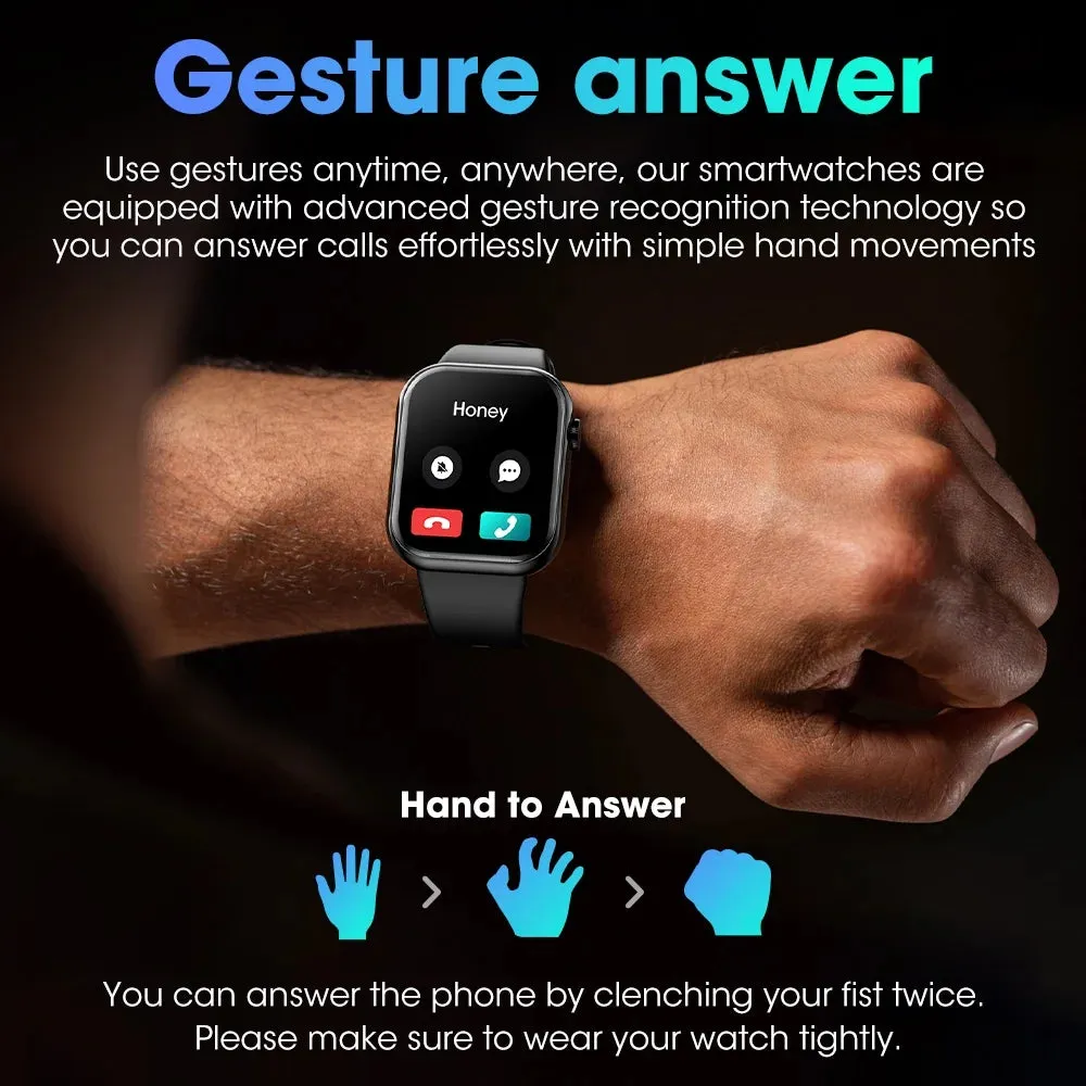 Mingdaln 2024 New 1.85-inch Men Women's Smartwatch with Answer Make Calls 100 Sports Modes Message Reminder, IP67 Waterproof Fitness Tracker for Android IPhone DevicesPerfect for Holiday Gifts