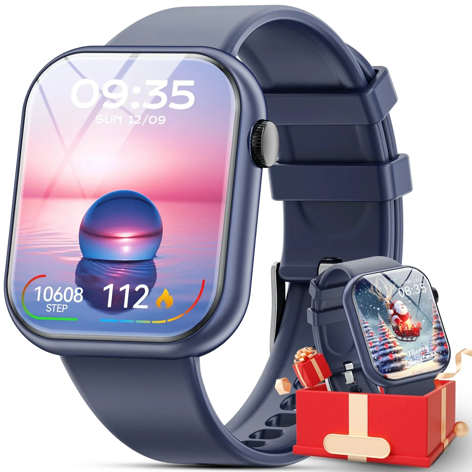 Mingdaln 2024 New 1.85 inch Men's Women's Smart Watch with Answer/Make Calls/Message Reminders with Fitness Tracker for Android iPhone DevicesPerfect for Holiday Gifts
