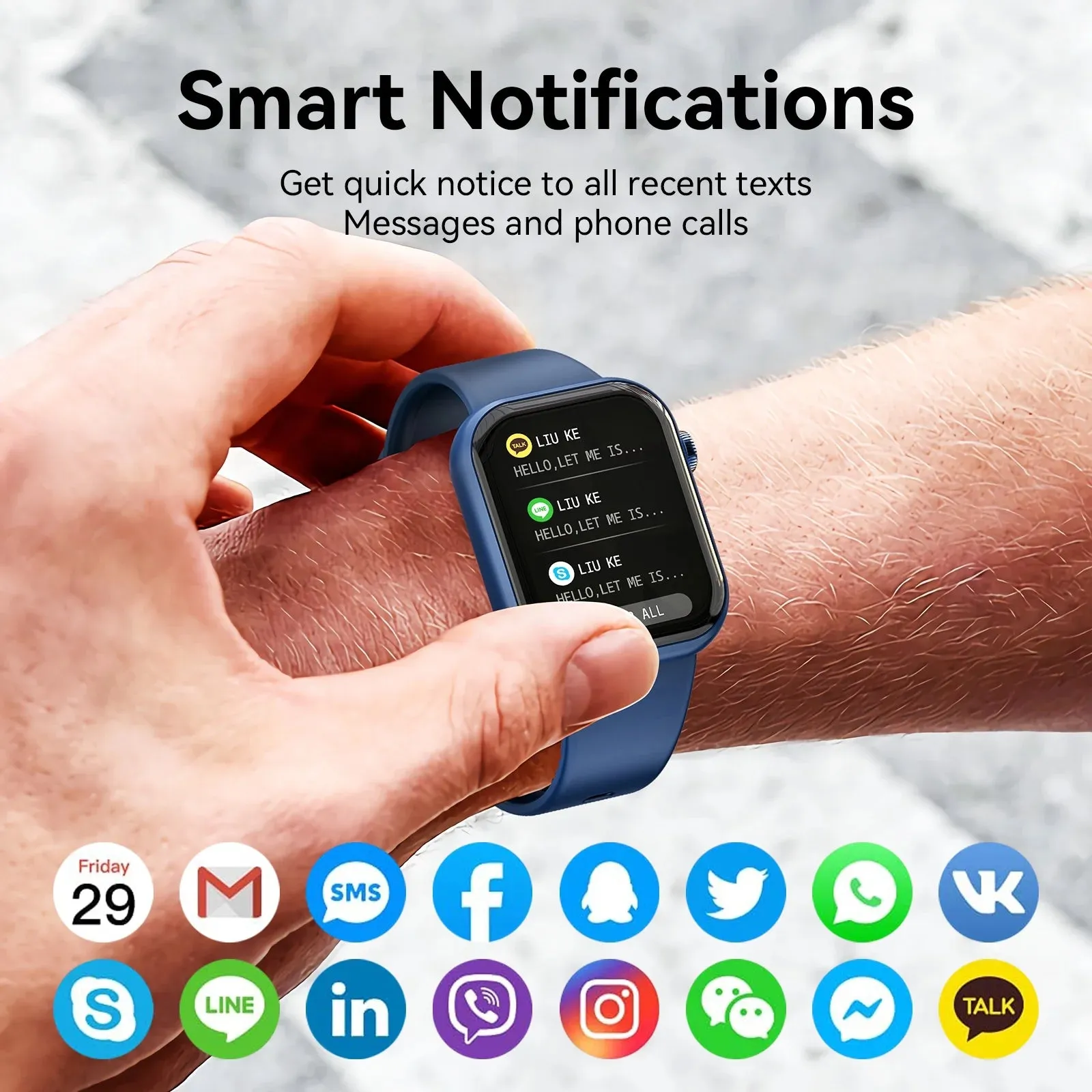Mingdaln 2024 New 1.85 inch Men's Women's Smart Watch with Answer/Make Calls/Message Reminders with Fitness Tracker for Android iPhone DevicesPerfect for Holiday Gifts