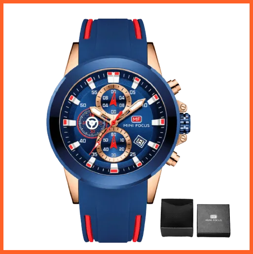 Mini Chronograph Mens Watches | Branded Luxury Casual Sport Date Quartz Silicone Wristwatches Waterproof Men'S Wristwatch