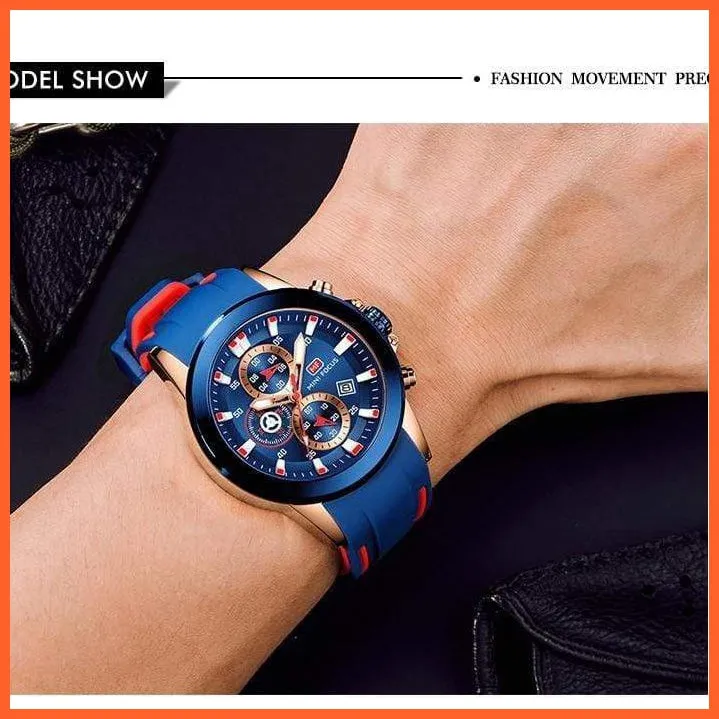 Mini Chronograph Mens Watches | Branded Luxury Casual Sport Date Quartz Silicone Wristwatches Waterproof Men'S Wristwatch