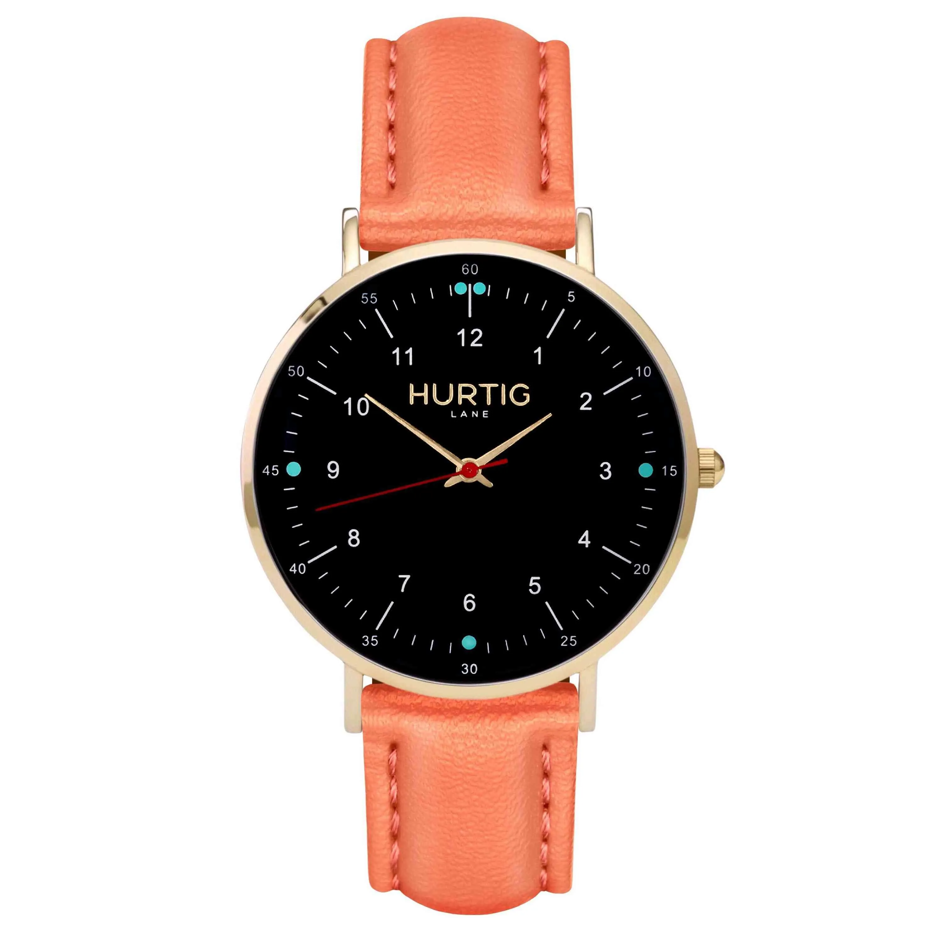 Moderna Vegan Leather Watch Gold, Black & Lilac