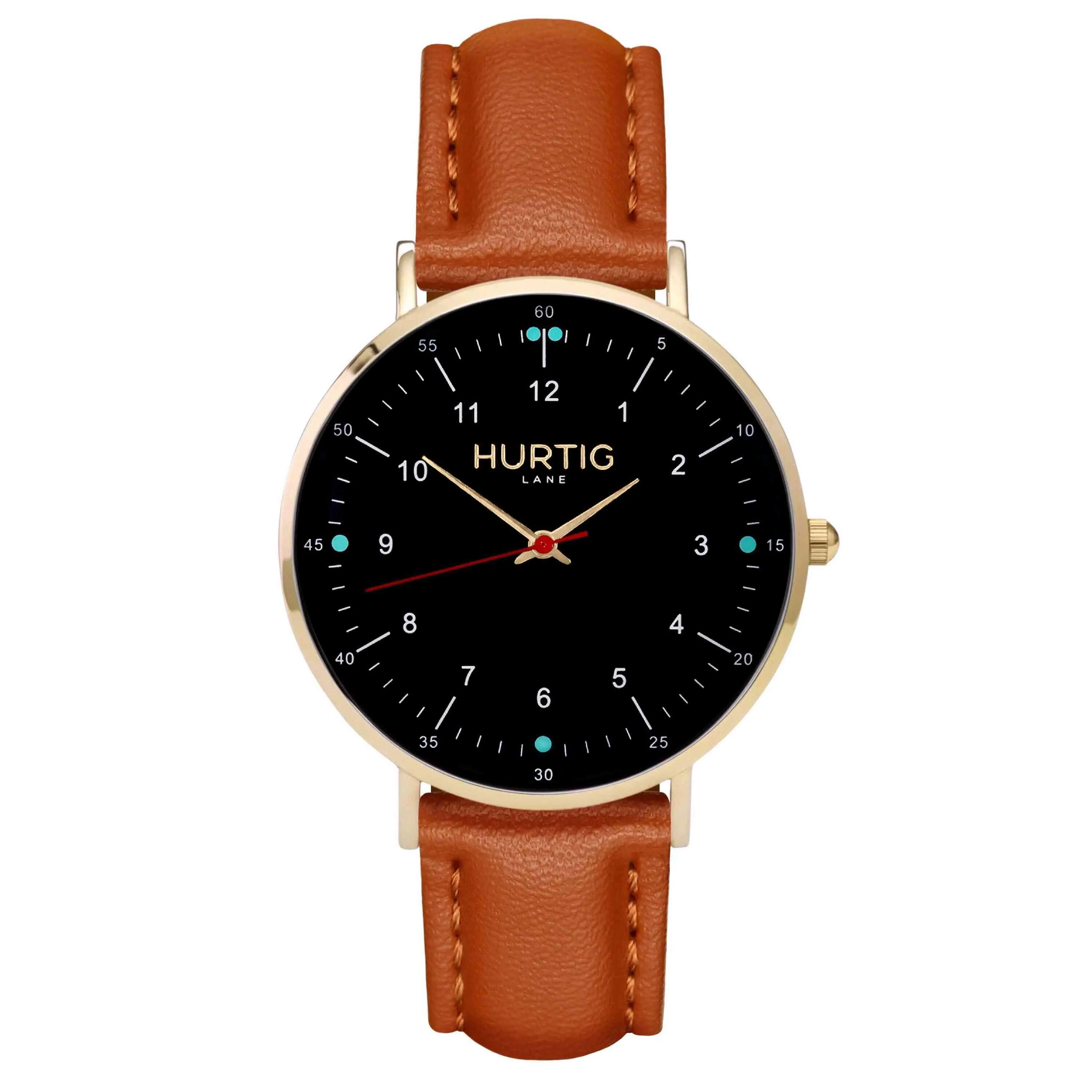 Moderna Vegan Leather Watch Gold, Black & Lilac