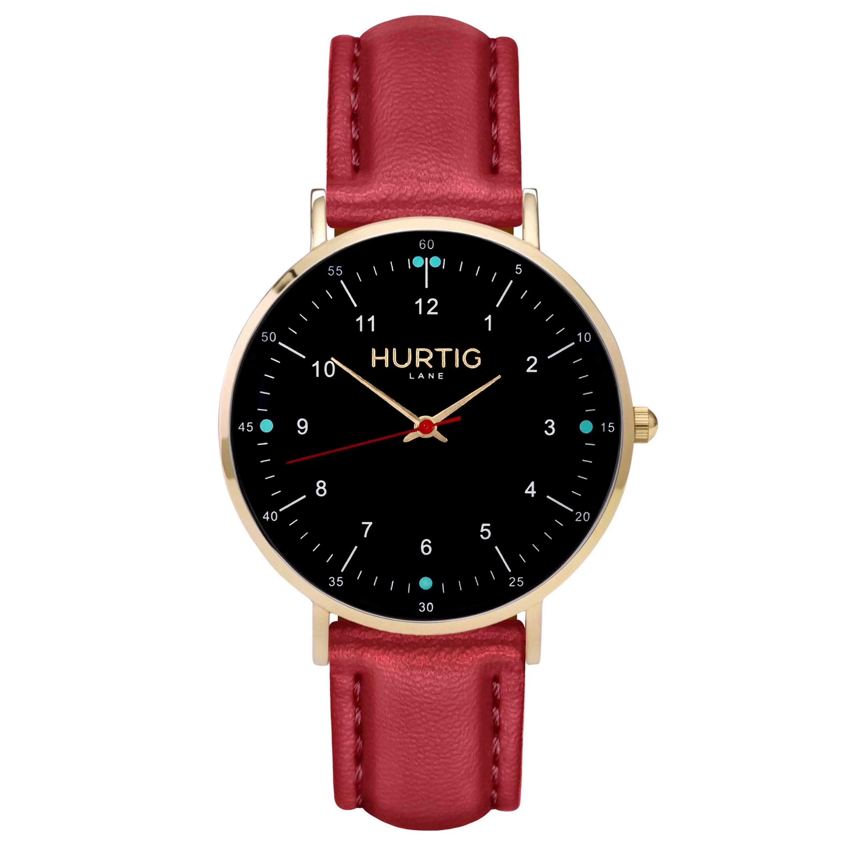 Moderna Vegan Leather Watch Gold, Black & Lilac