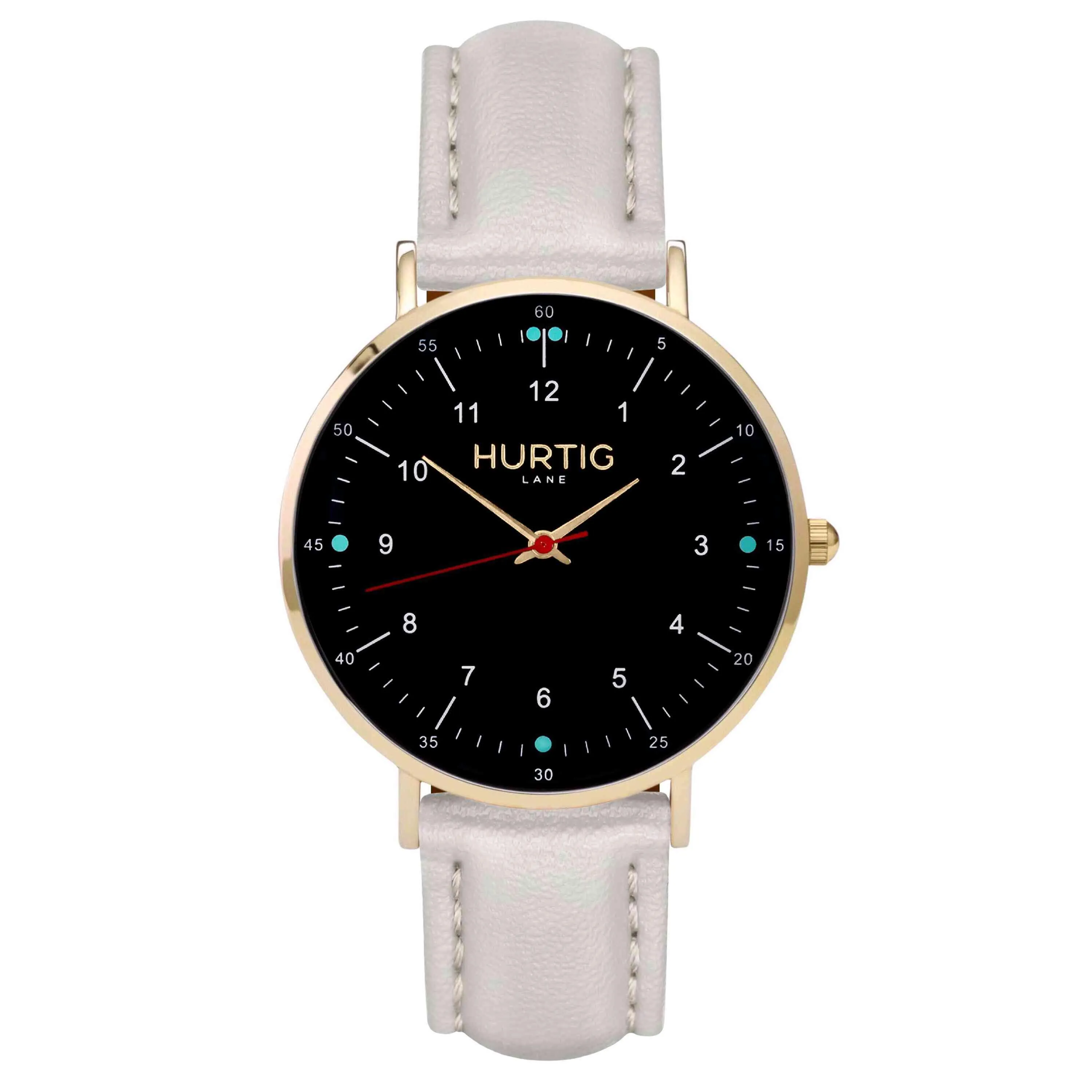 Moderna Vegan Leather Watch Gold, Black & Lilac