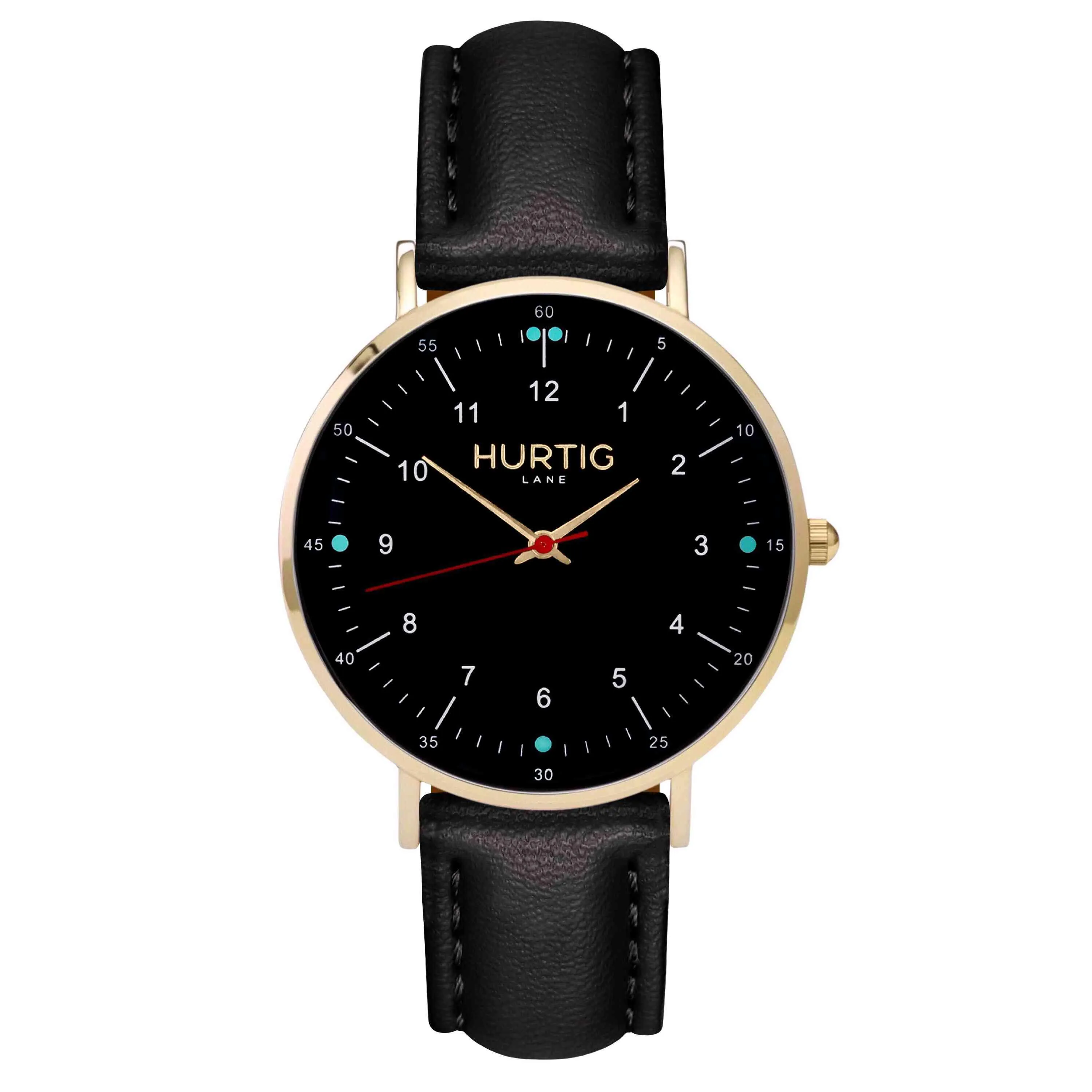 Moderna Vegan Leather Watch Gold, Black & Lilac