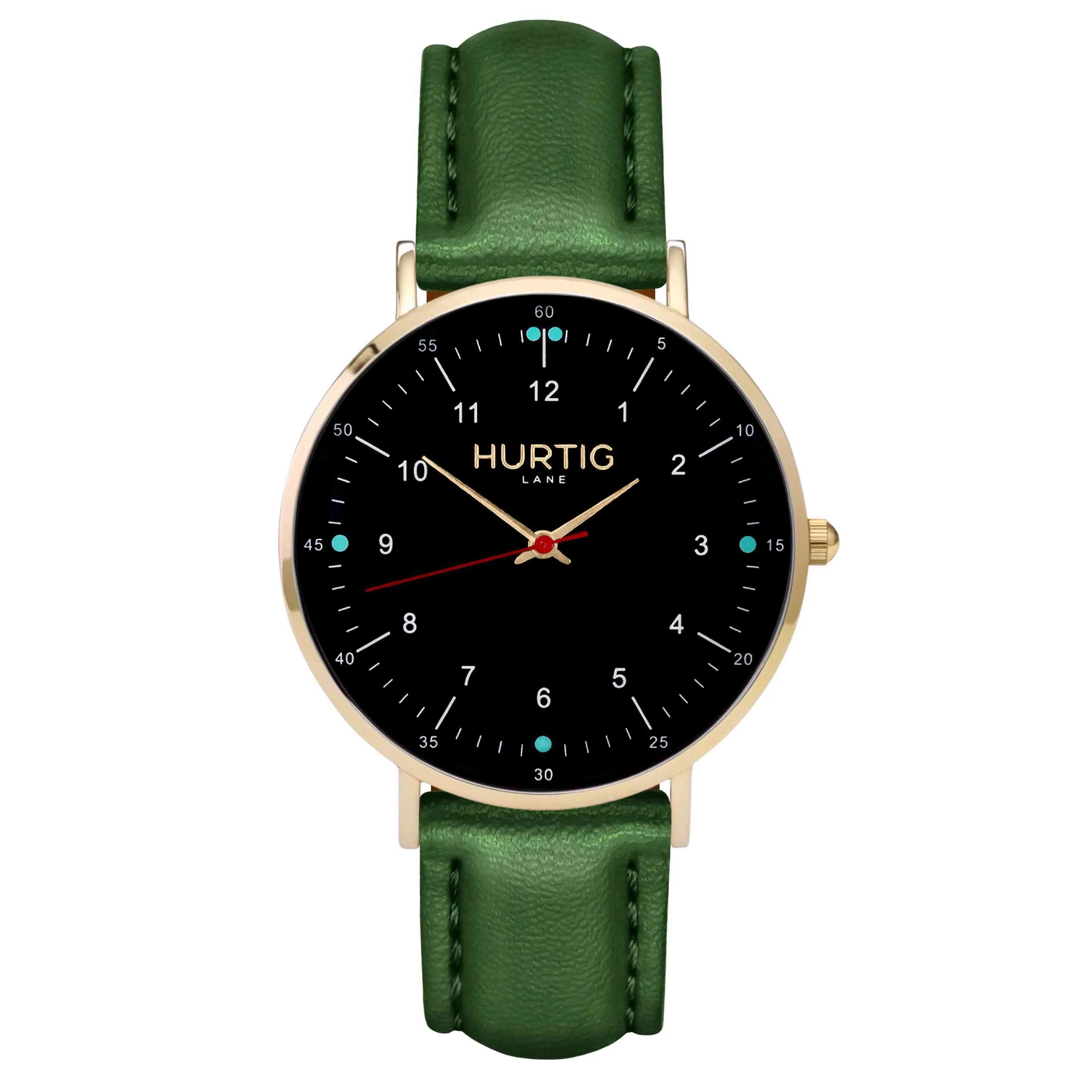 Moderna Vegan Leather Watch Gold, Black & Lilac