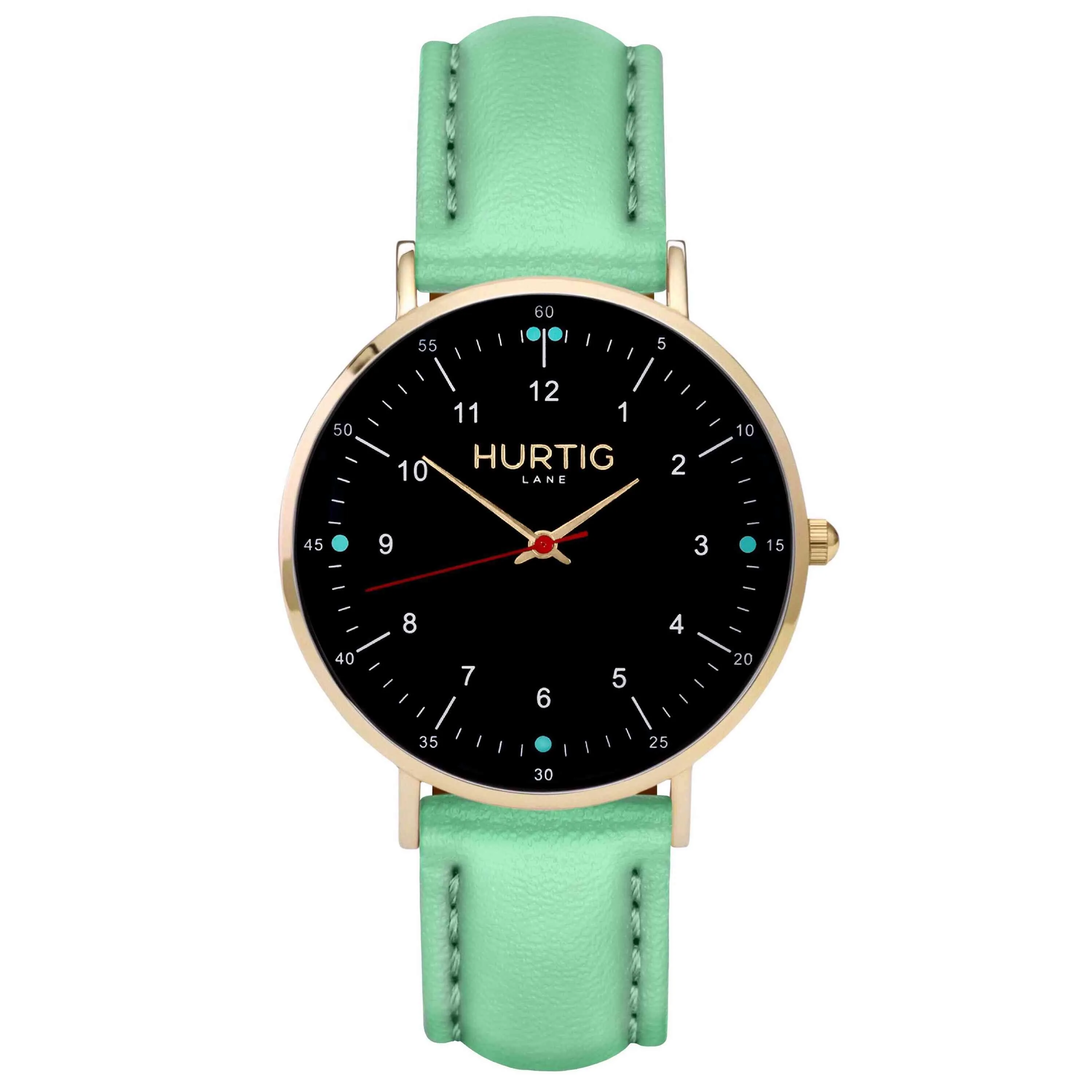 Moderna Vegan Leather Watch Gold, Black & Lilac