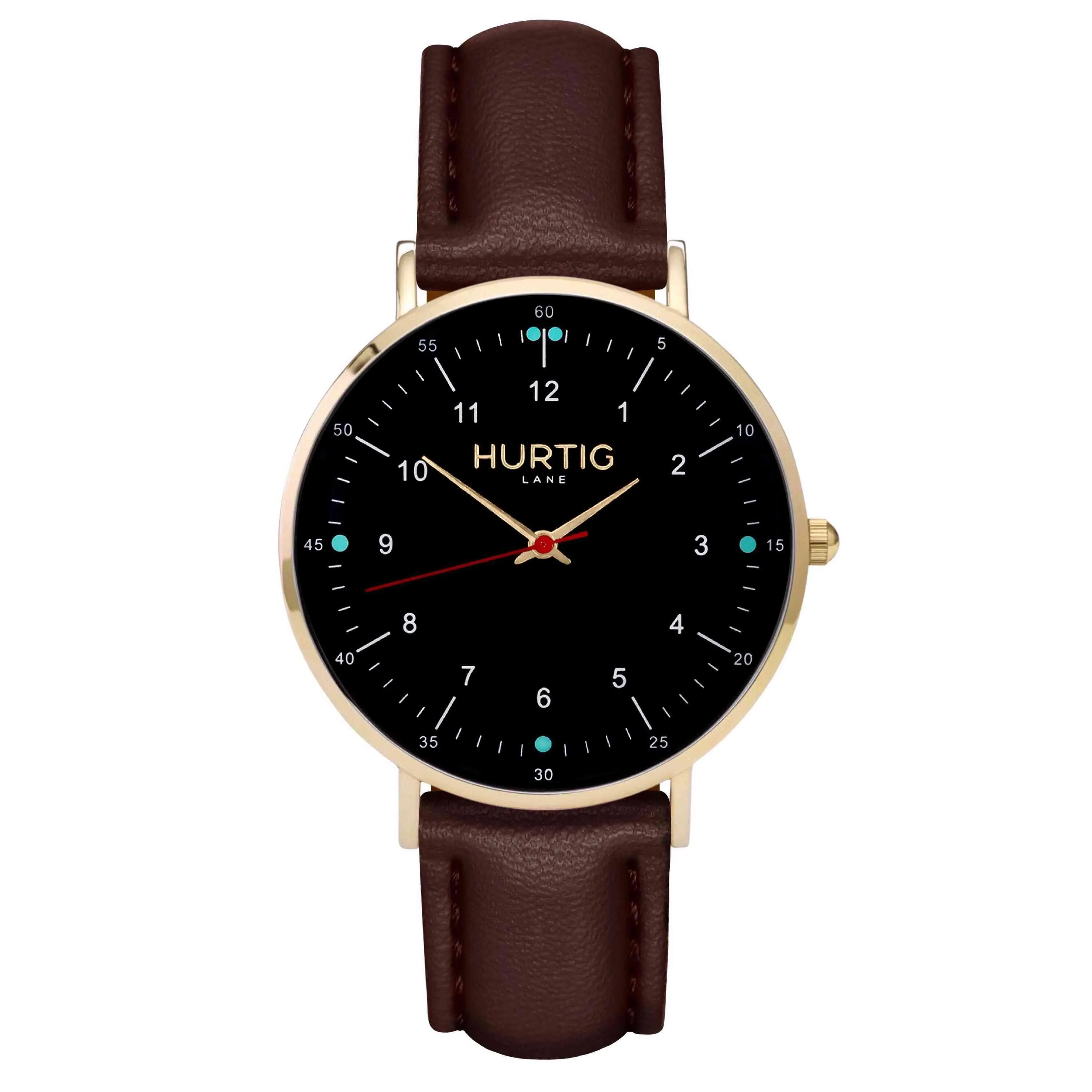 Moderna Vegan Leather Watch Gold, Black & Lilac