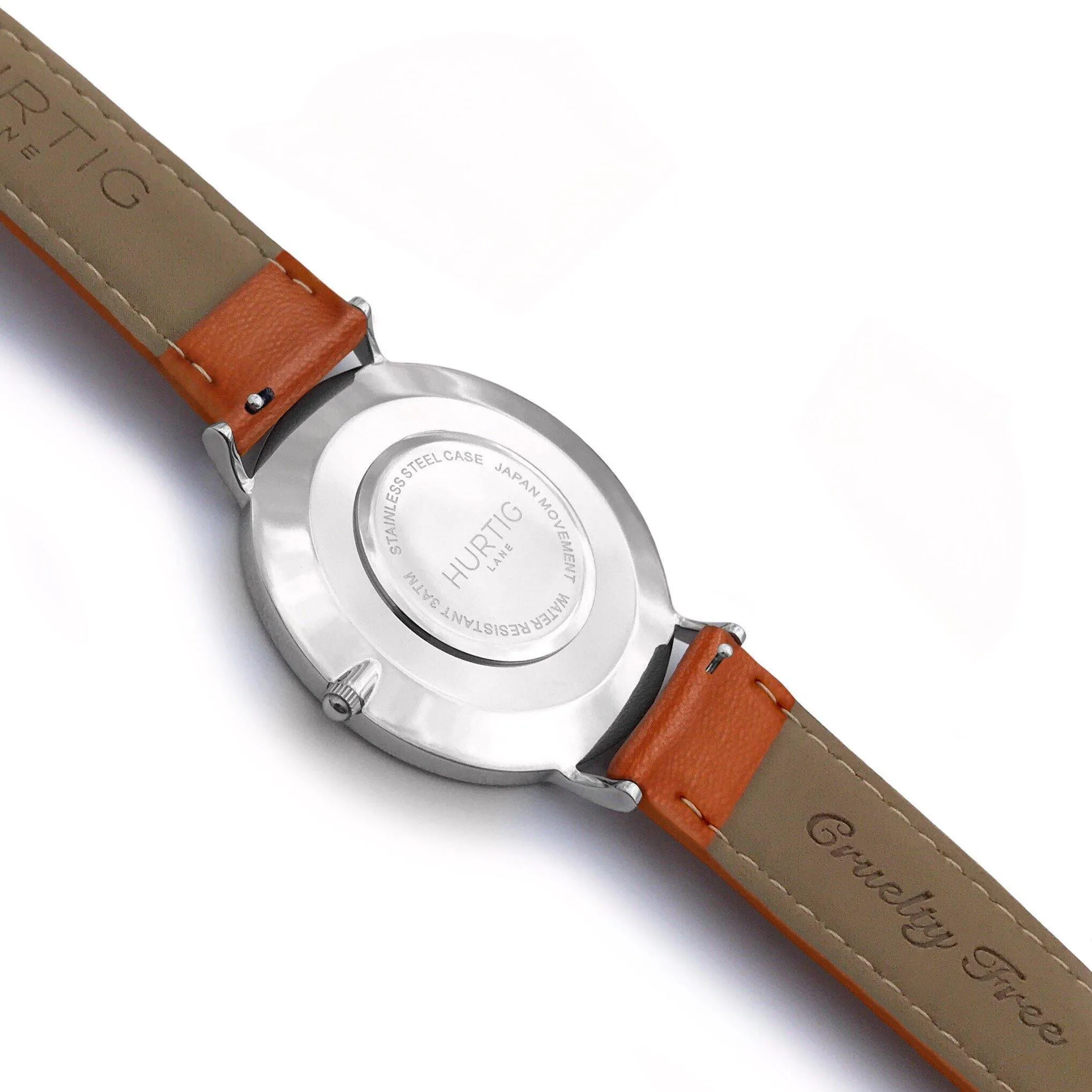 Moderna Vegan Leather Watch Silver, Black & Tan