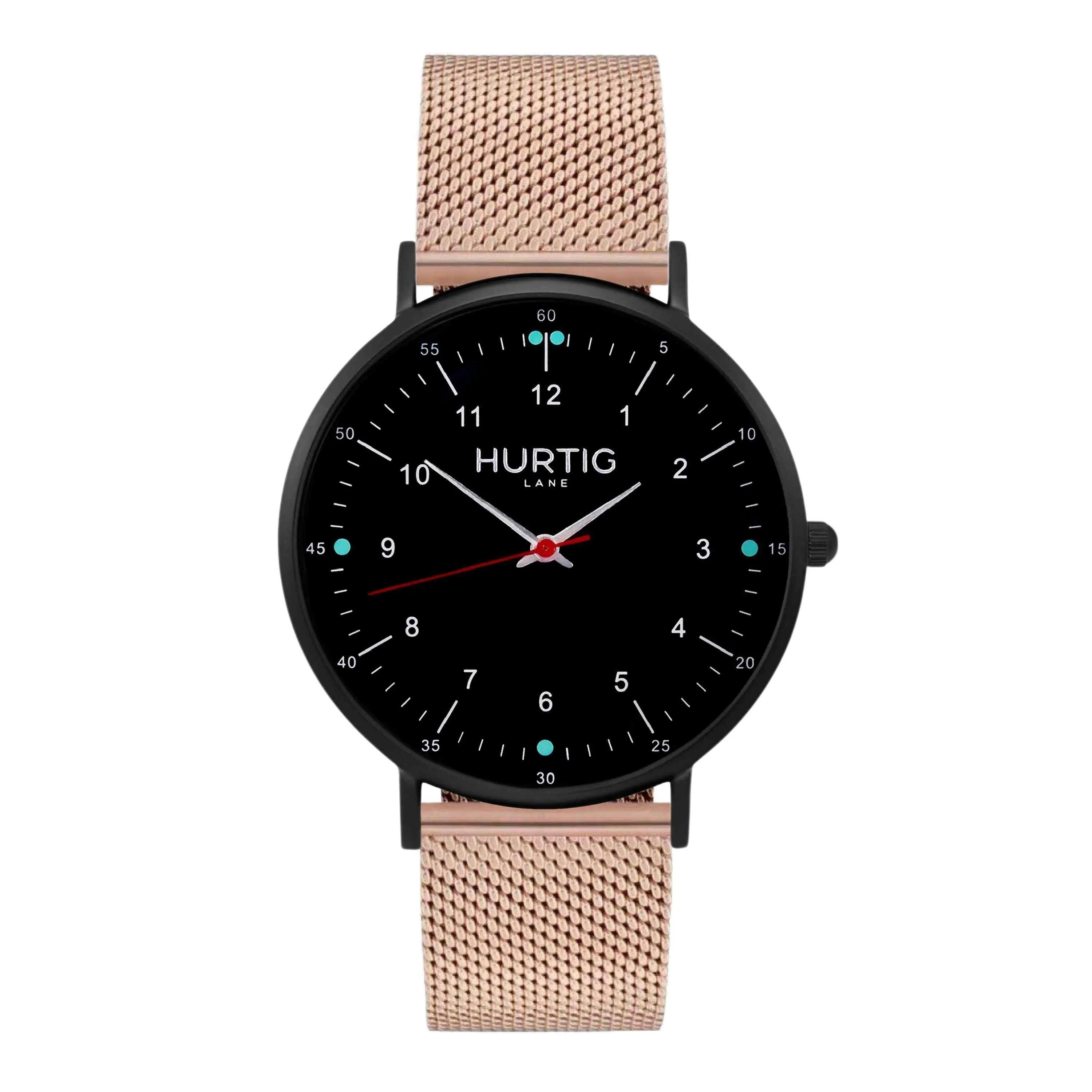 Moderno Stainless Steel Watch All Black & Gold