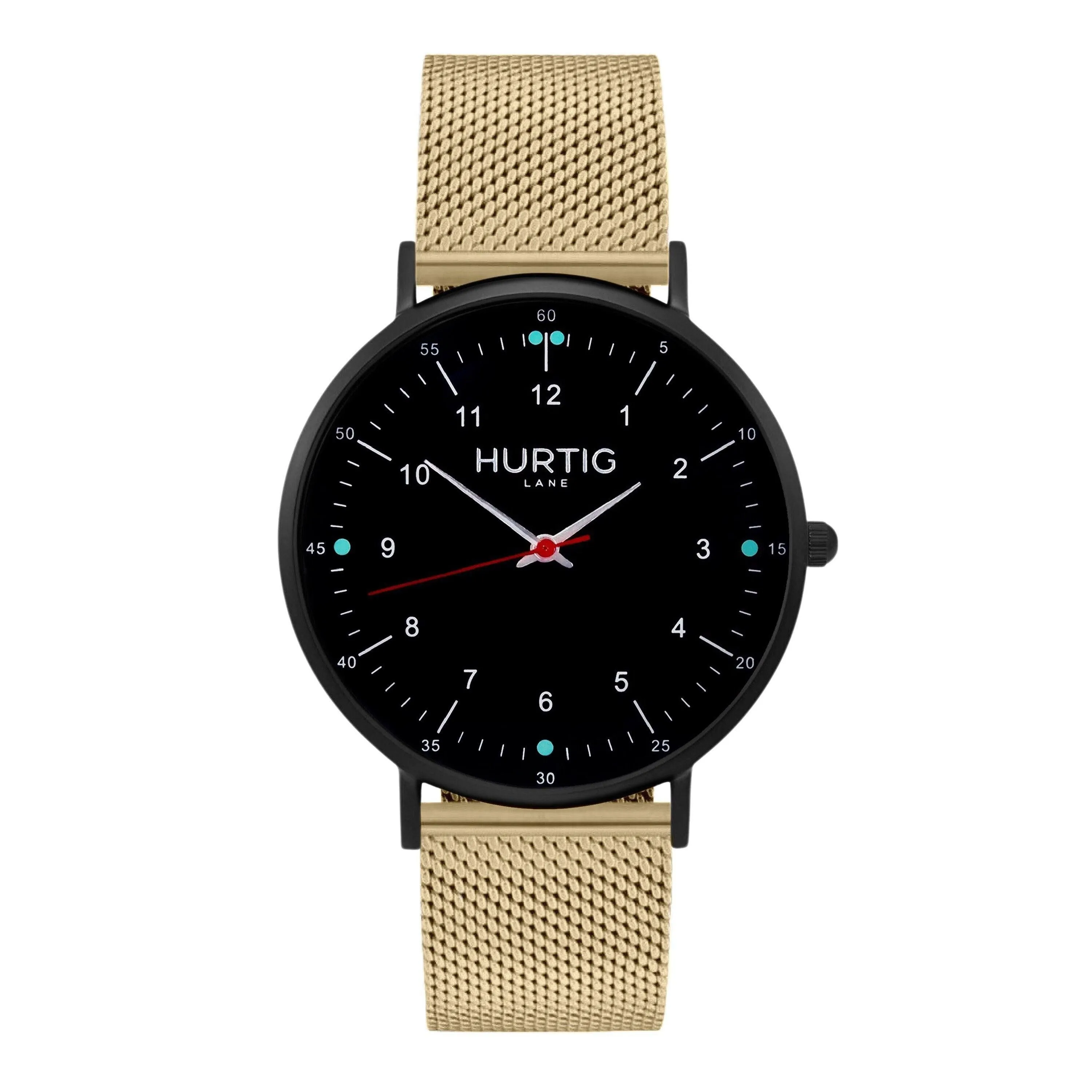 Moderno Stainless Steel Watch All Black & Gold