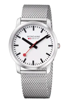 Mondaine A638.30350.16SBM Elegant 41mm white dial watch