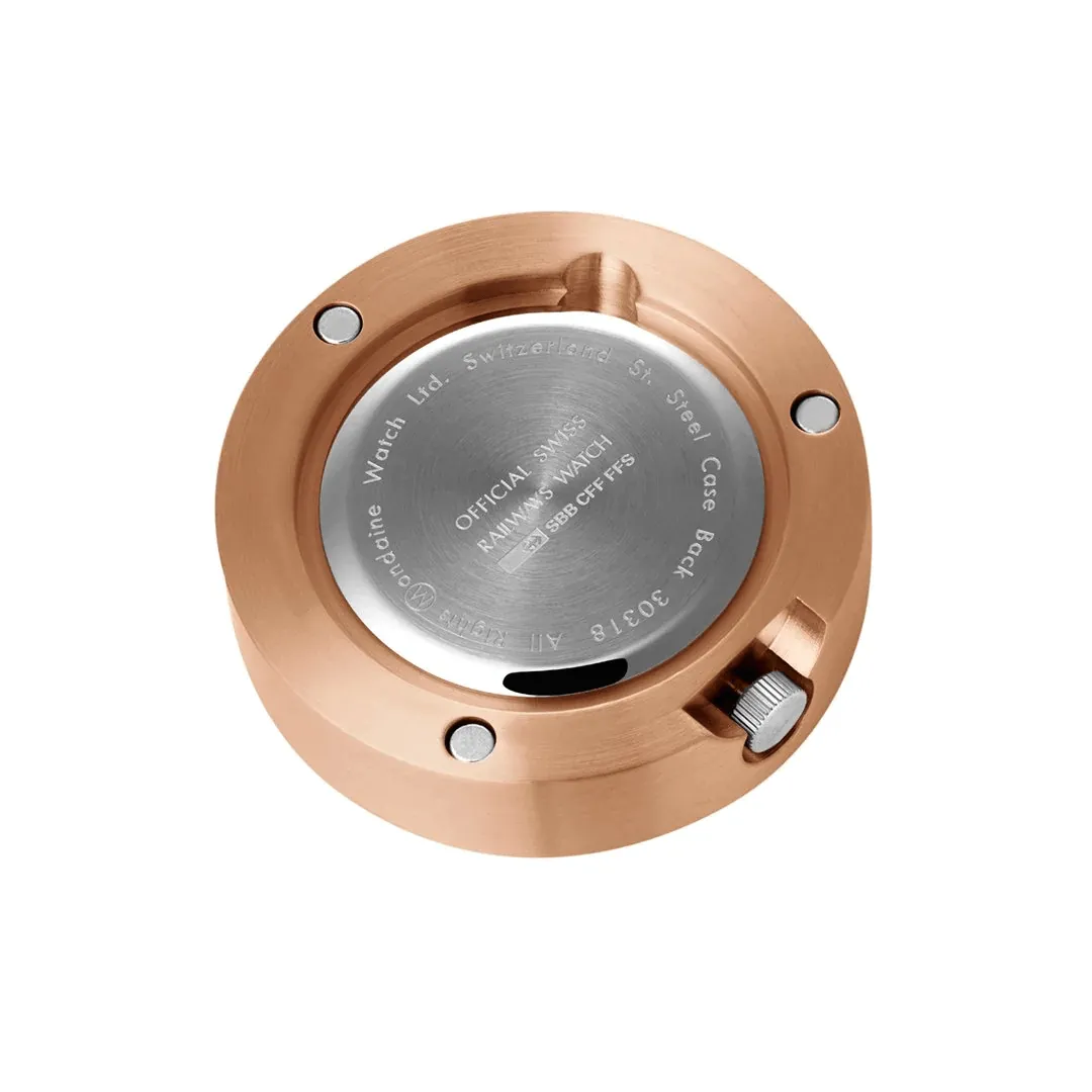 Mondaine - Official Swiss Railways Magnetic Desk Clock Rose Gold A660.30318.82SBK
