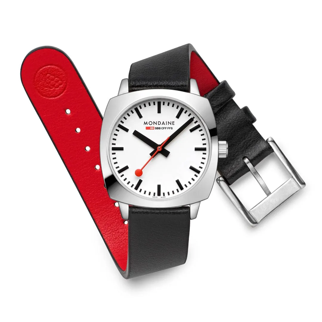 MONDAINE PETITE CUSHION, BLACK, 31 MM- MSL.31110.LBV