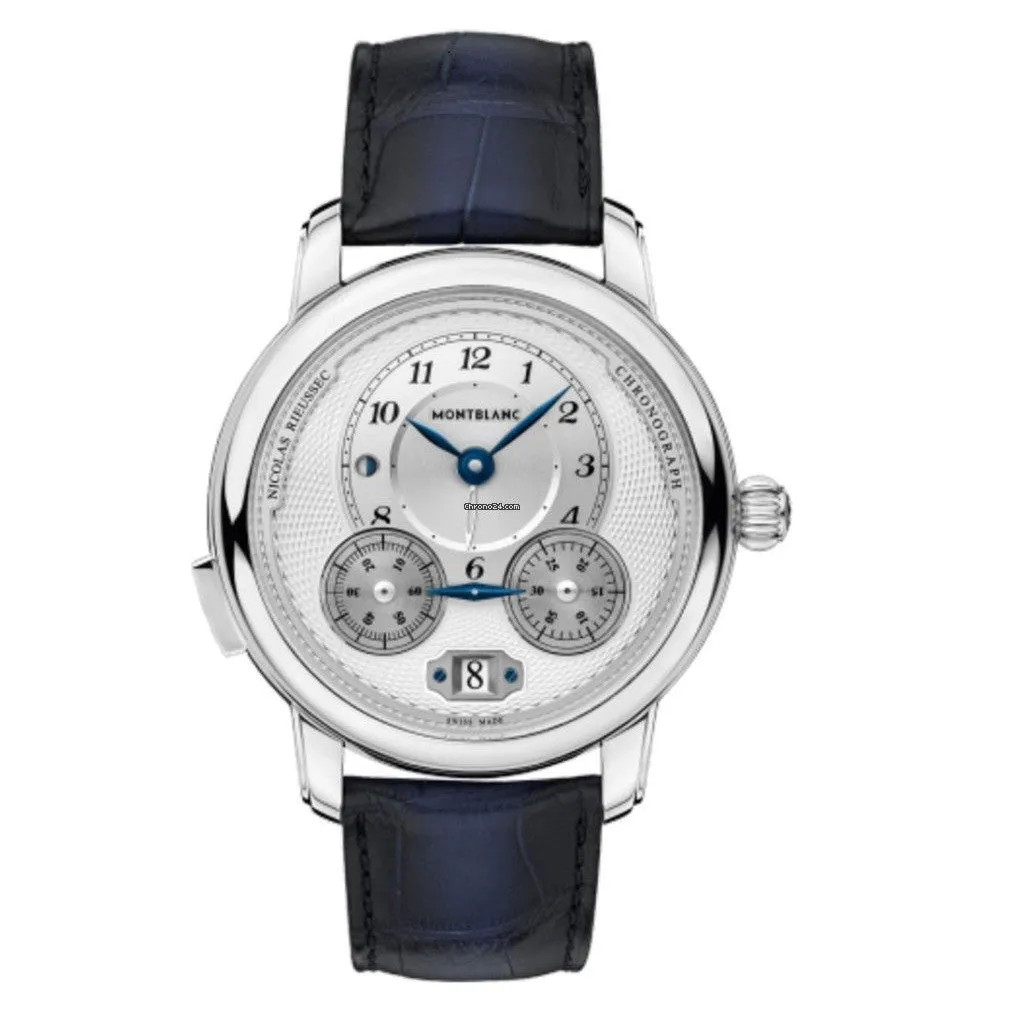 Montblanc Nicolas Rieussec Men's Black Leather Strap Watch - 118537