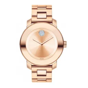 Movado BOLD with 36MM Rosetone Dial and Bracelet. 3600086