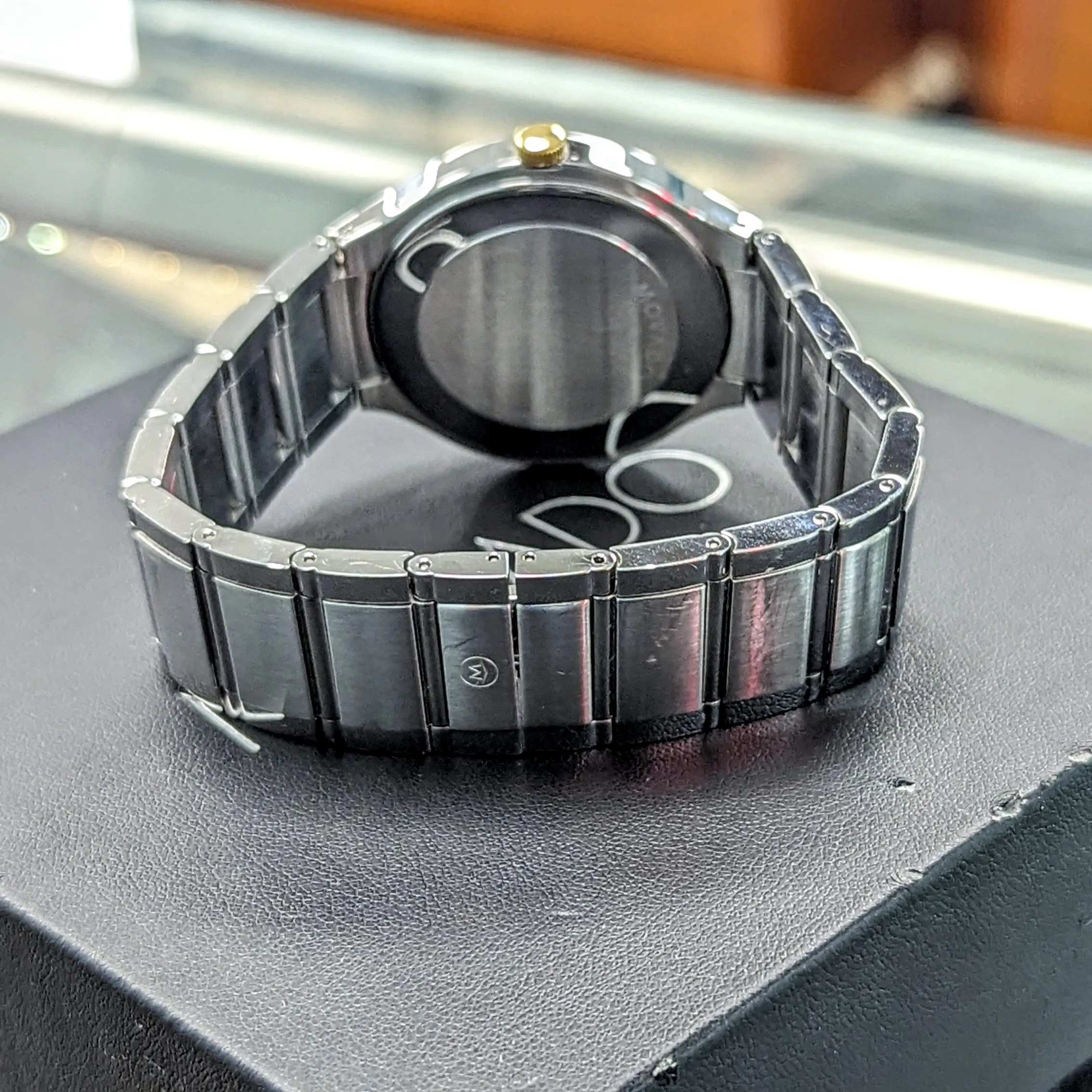 MOVADO Quadro Watch Date Indicator Two-Tone Case S.S. Bracelet Ref. 0606480 - In BOX!