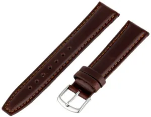 MS881 - 18 mm - Brown Genuine Oil Tan Leather Strap by Hadley Roma
