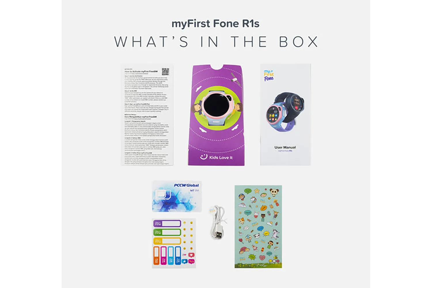 MyFirst Fone R1s 4G Kids Smart Watch | Cotton Candy Mix