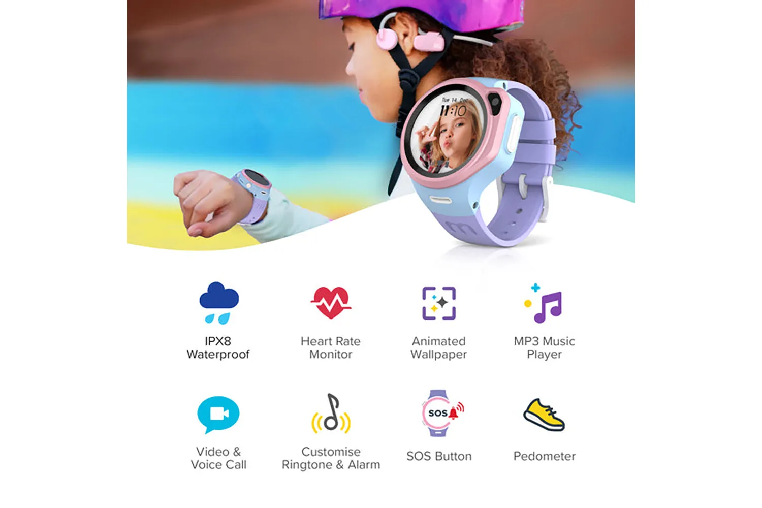 MyFirst Fone R1s 4G Kids Smart Watch | Cotton Candy Mix