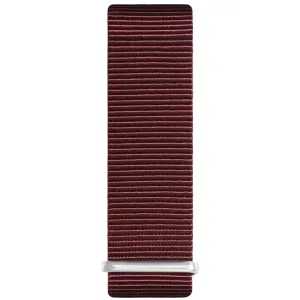 Nato Watch Strap- Maroon & Silver