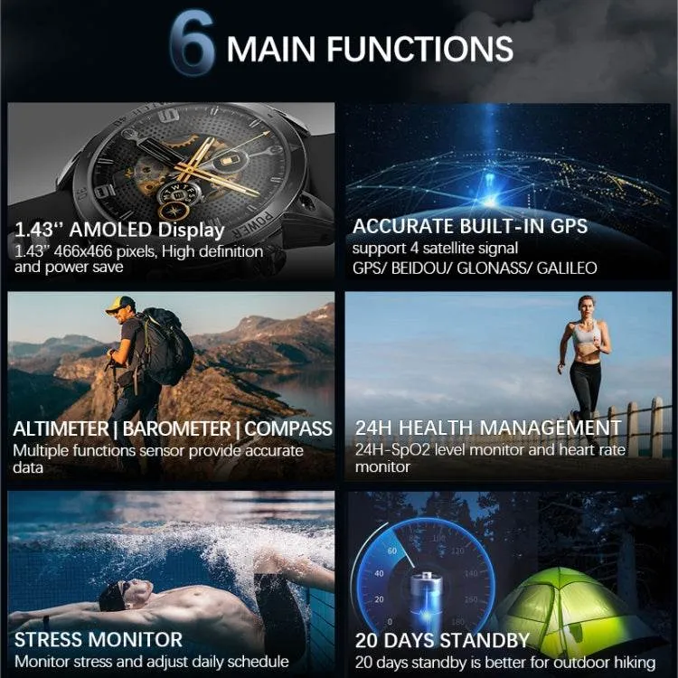 NORTH EDGE CROSS FIT3 Stylish Bluetooth Sports Smart Watch with Advanced Health Monitoring and Multiple Activity Modes