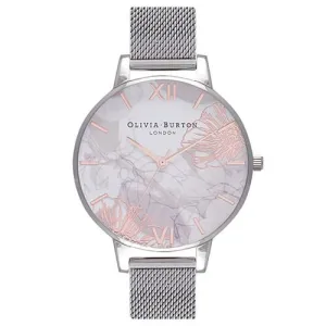 Olivia Burton Abstract Florals Mesh Watch