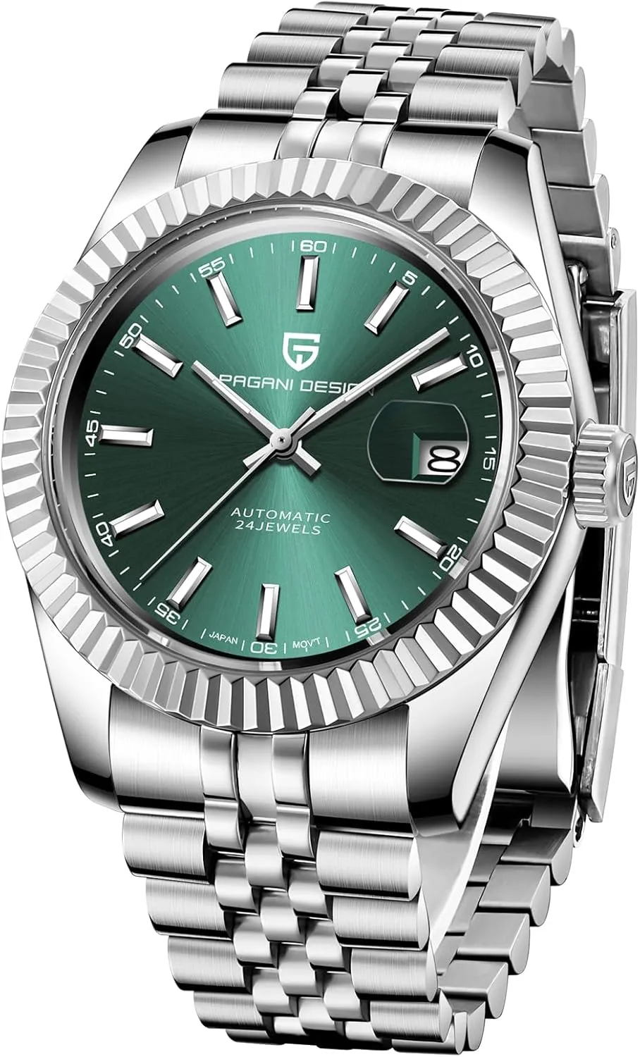Pagani Design Watches for Men NH35 Movement Automatic Watch Stainless Steel Sapphire Glass 42MM Stair Shape Bezel 100M Water Resistant Men's Wrist Watches