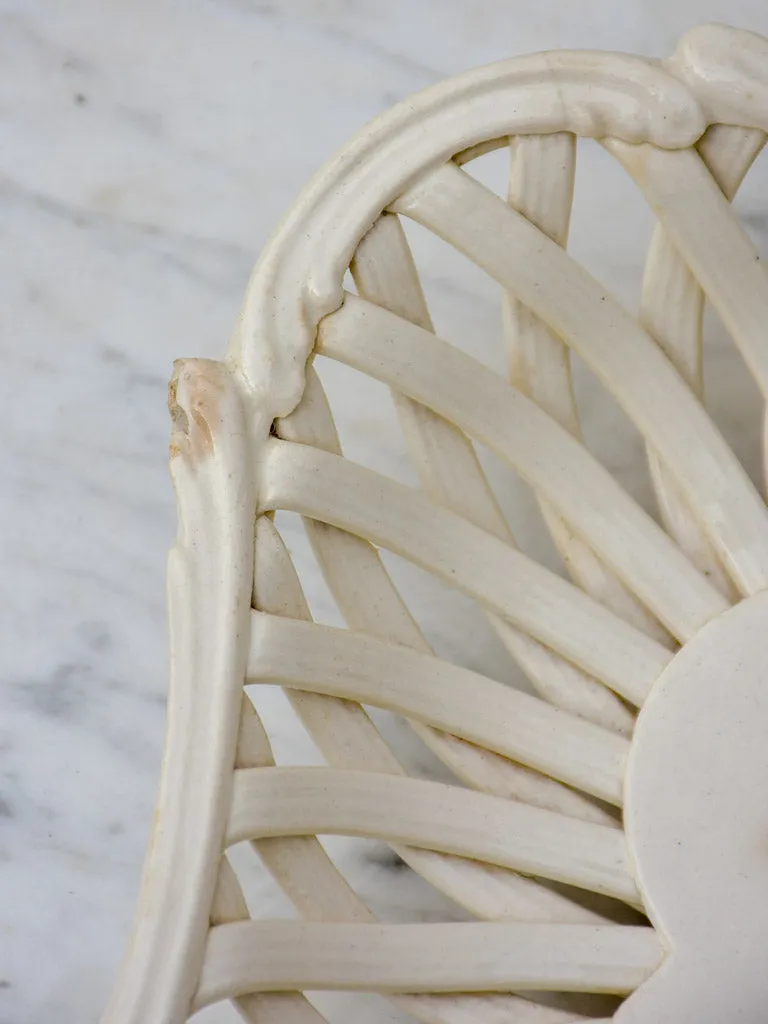 Pair of pretty ceramic woven plates