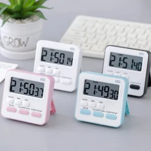 Portable Mini Digital Clock with Flashing Light Timer Cooking Kitchen Sport Study Game with Magnetic Countdown Alarm Clock