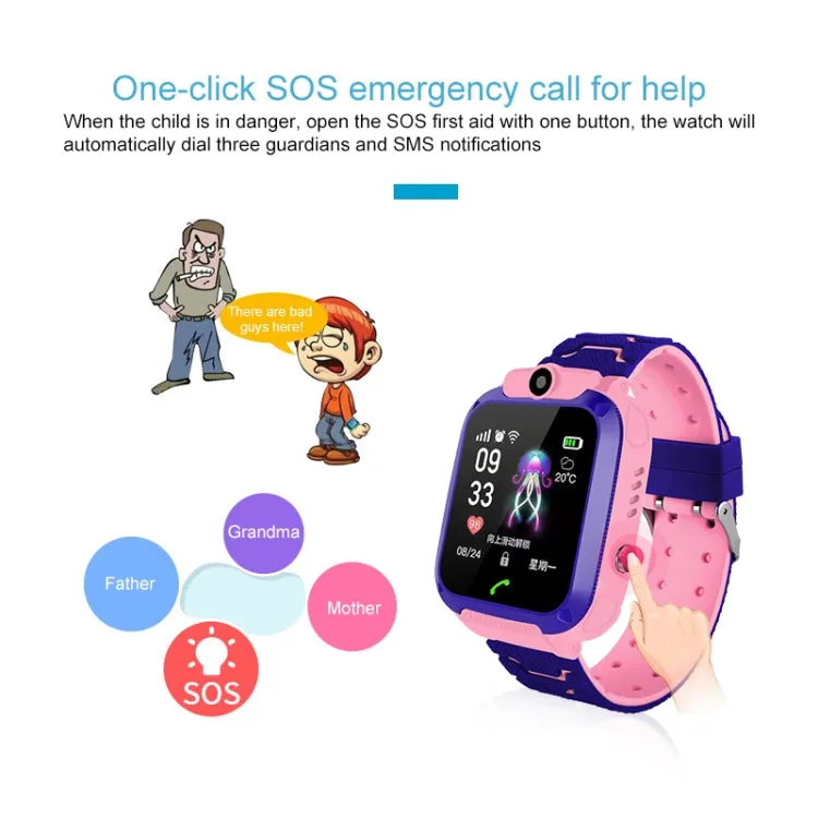 Q120 1.44 inch Color Screen Smartwatch for Children IP67 Waterproof, Support LBS Positioning / Two-way Dialing / One-key First-aid / Voice Monitoring / Setracker APP(Pink)