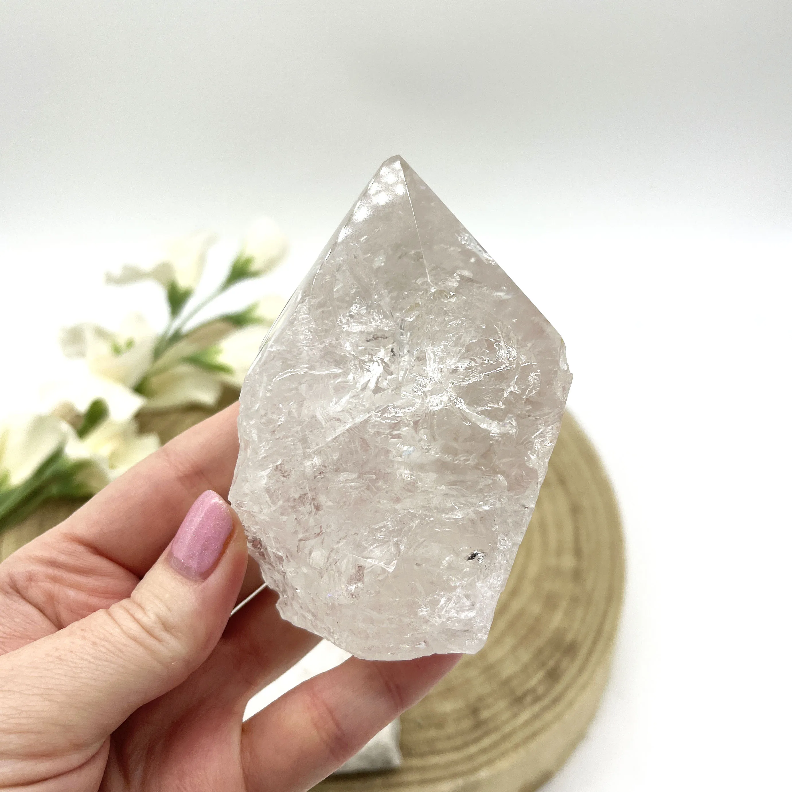 Quartz Polished Point Rough 6