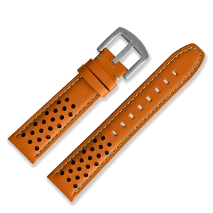 Racing Leather Straps Orange 22 mm
