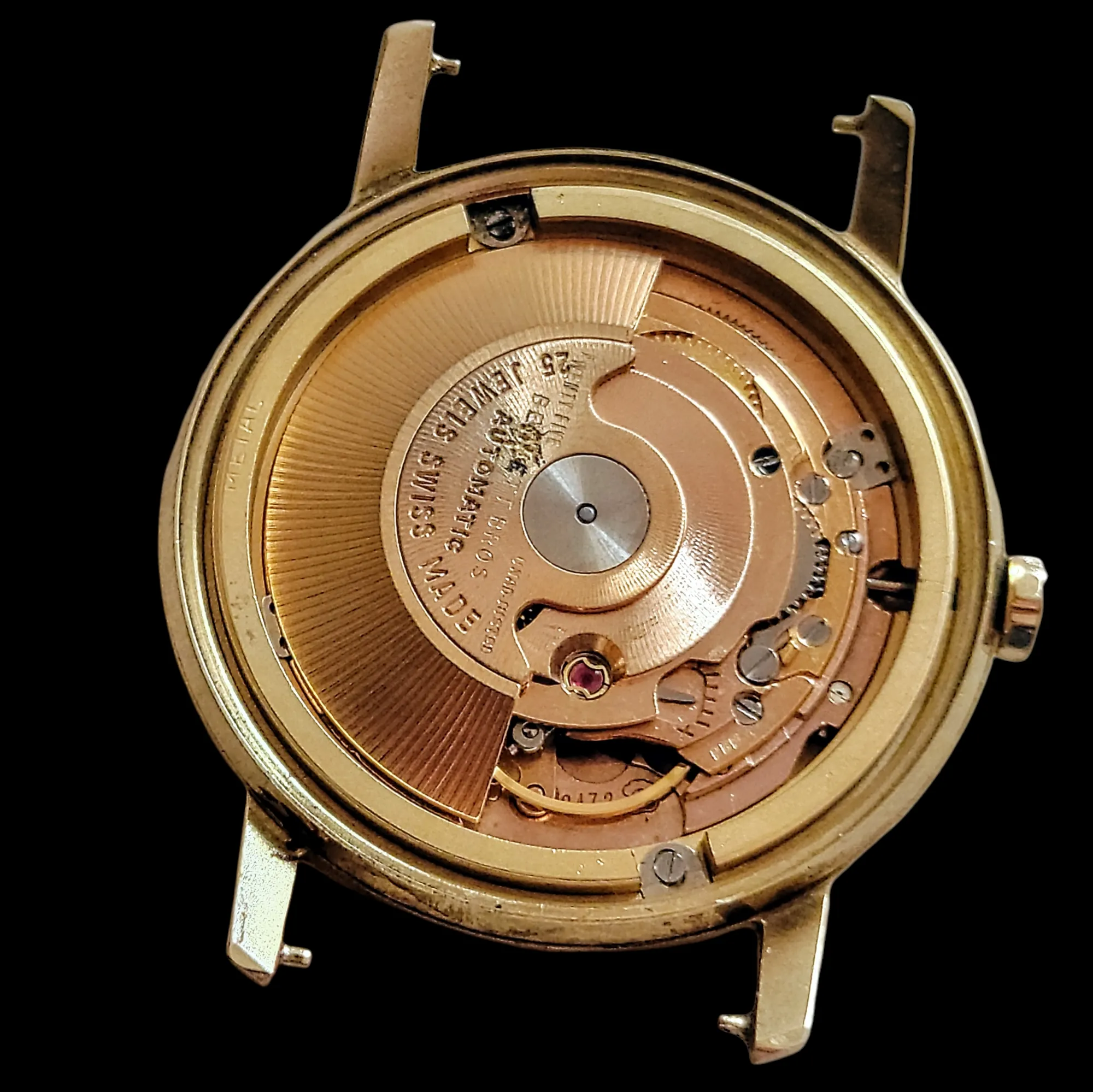 ROCKFORD Self-Winding Calendar Watch 14K GOLD 25J Cal. Bennett Bros. ETA 2472