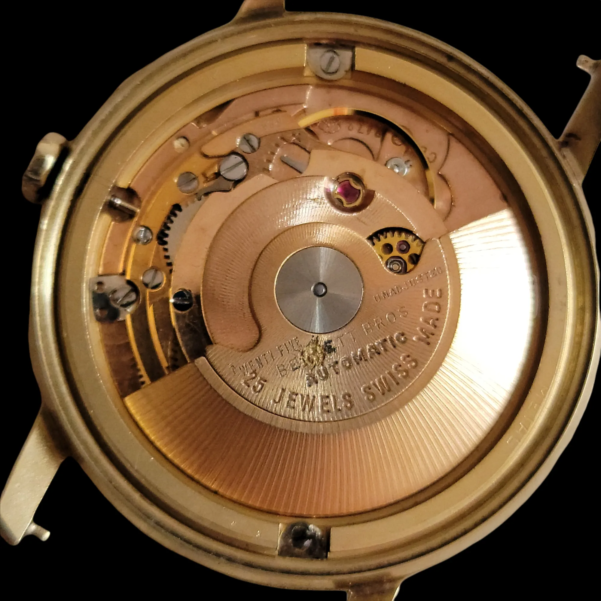 ROCKFORD Self-Winding Calendar Watch 14K GOLD 25J Cal. Bennett Bros. ETA 2472