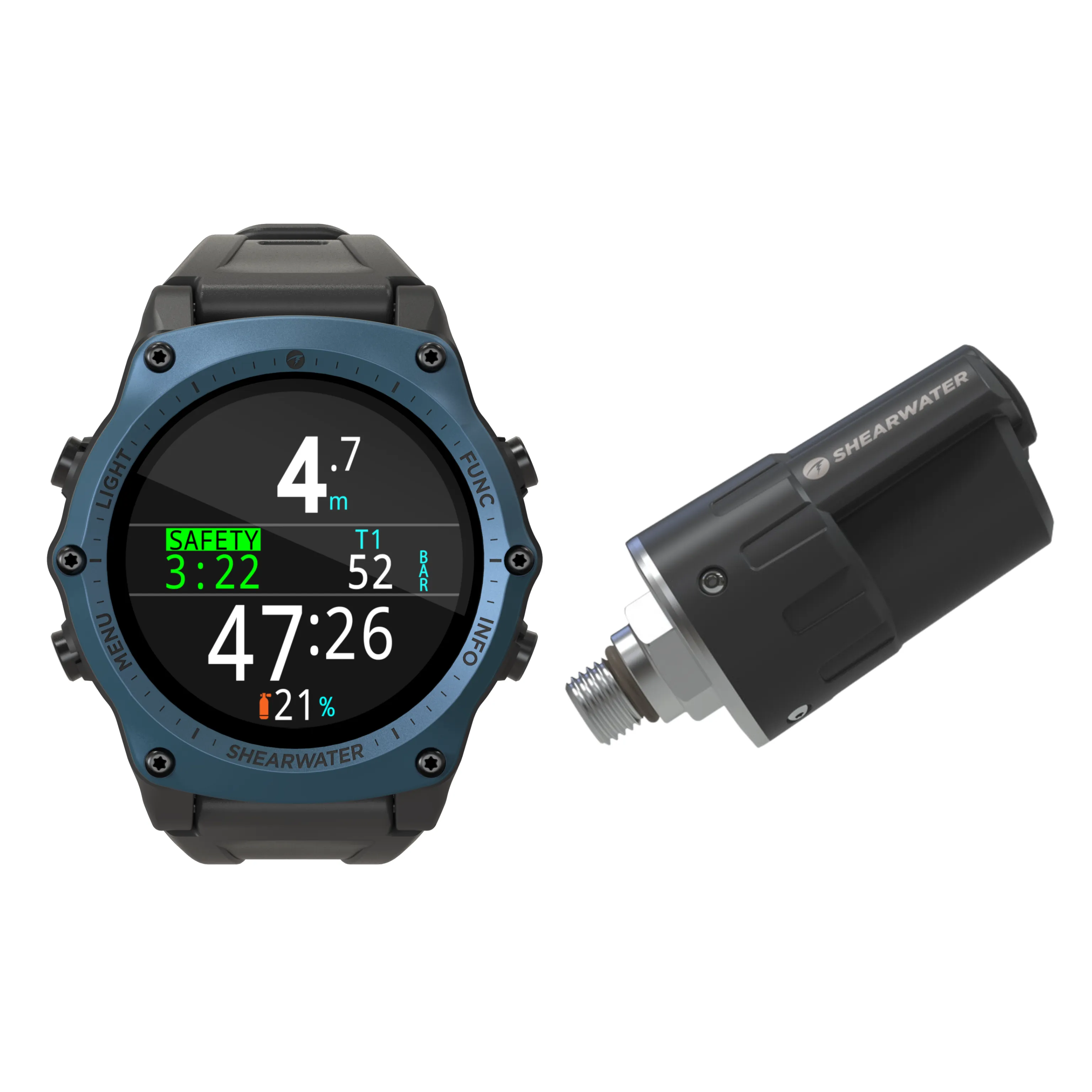 SHEARWATER TERIC DIVE COMPUTER BLUE - SWIFT BUNDLE
