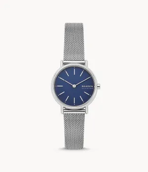 Skagen Ladies Stainless Steel Blue Dial Mesh Watch