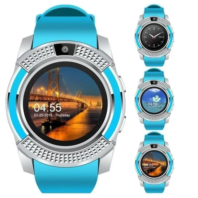 Smart Watch Men Bluetooth Sport Watches Women Ladies Rel Gio Smartwatch with Camera Sim Card Slot Android Phone PK DZ09 Y1 A1