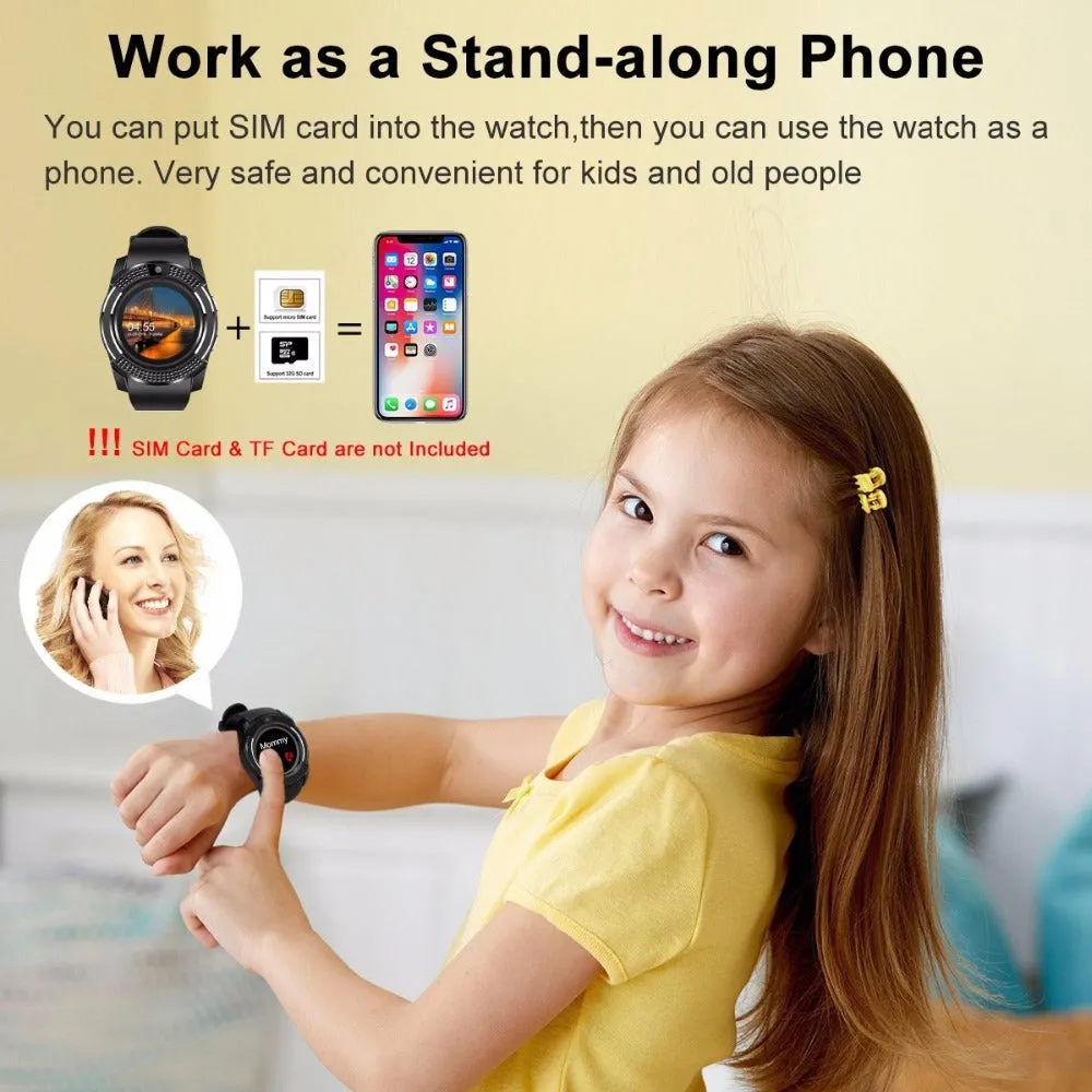 Smart Watch Men Bluetooth Sport Watches Women Ladies Rel Gio Smartwatch with Camera Sim Card Slot Android Phone PK DZ09 Y1 A1