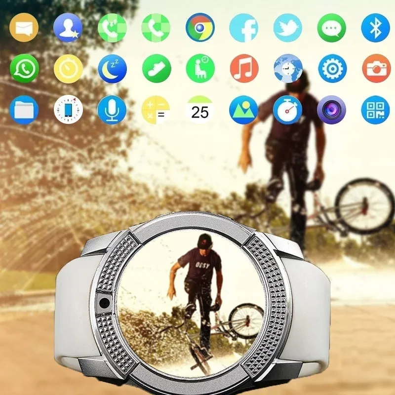 Smart Watch Men Bluetooth Sport Watches Women Ladies Rel Gio Smartwatch with Camera Sim Card Slot Android Phone PK DZ09 Y1 A1