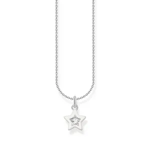 THOMAS SABO Necklace with star pendant and white zirconia - silver